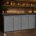 Thumbnail image #3 for Glastender DS80 80-Inch Four-Section Back Bar Dry Storage Cabinet, Non-Refrigerated