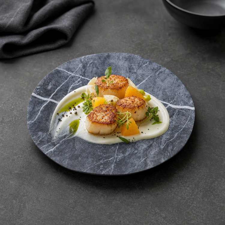 Product image #3 for Ridge 11-Inch Freeform Rimless Melamine Plate, Soapstone