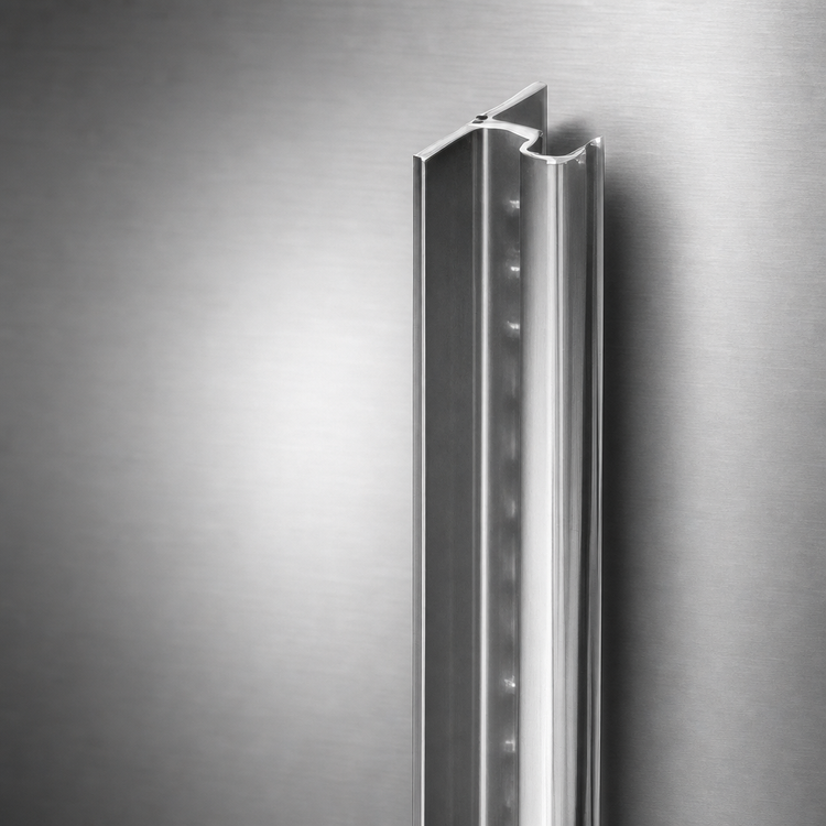 Product image #3 for 108-Inch NSF Stainless Steel Wall-Mounted Standard Upright for Cantilever Shelving