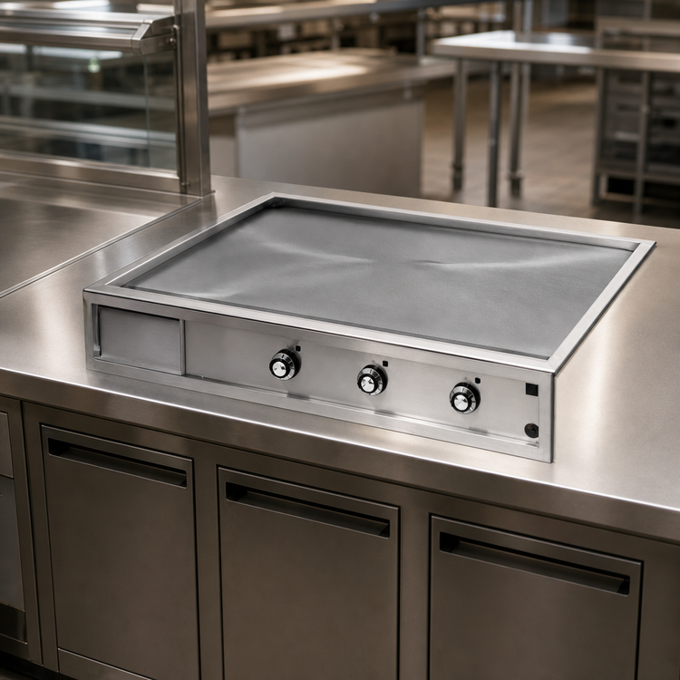 Product image #3 for Lang Marine Electric Drop-In Commercial Griddle with 48-Inch x 24-Inch Cooking Surface, 1-Inch Polished Steel Plate, and Thermostatic Controls