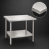 Thumbnail image #3 for Eagle Deluxe Series 48-Inch x 36-Inch Stainless Steel Work Table with Adjustable Undershelf