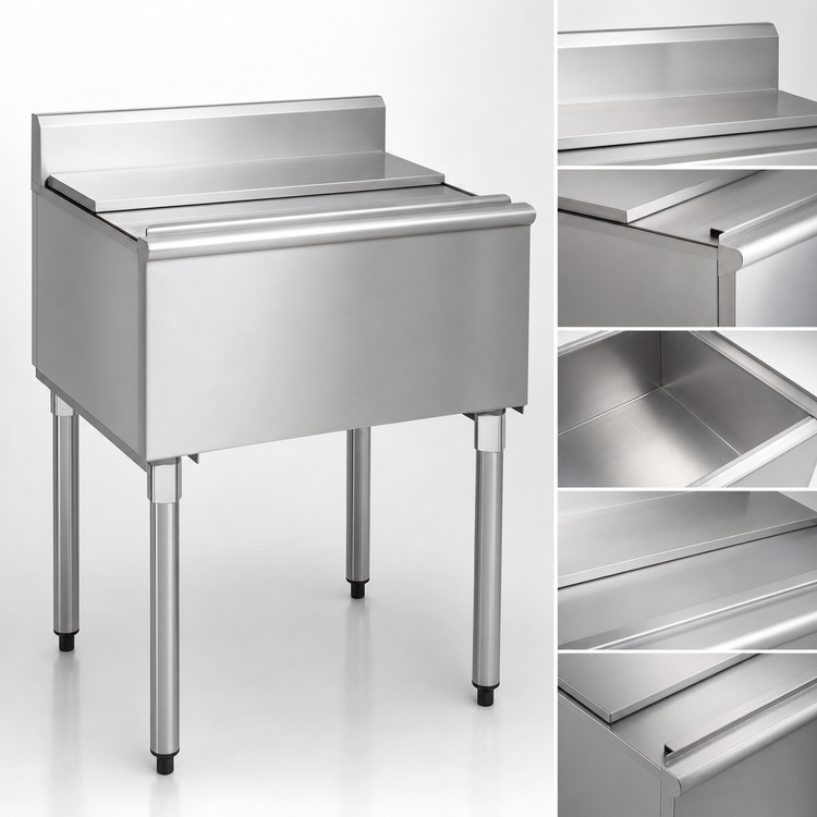 Product image #3 for Eagle Group 1800 Series Underbar Ice Chest, 24" W x 20" D, 8" Deep Insulated Bin, 37 lb Capacity