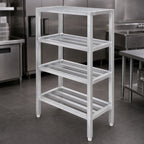 Thumbnail image #3 for Channel Manufacturing Lifetime Tough ED2448-4 4-Shelf Tubular Aluminum Dunnage Shelving Rack, 48"W x 24"D x 64"H