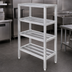 Thumbnail image #3 for Lifetime Tough ED2448-4 All-Welded Tubular Aluminum 4-Shelf Dunnage Shelving Rack