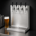 Thumbnail image #3 for Glastender 4-Faucet Wall-Mount Air-Cooled Draft Dispensing Tower, Stainless Steel