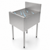 Thumbnail image #4 for Top Shelf 19-Inch Pitched Stainless Steel Underbar Drainboard with Backsplash