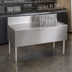 Thumbnail image #3 for Glastender DBB-48 Free-Standing Underbar Stainless Steel Drainboard with Drain Pan and Removable Perforated Insert, 48 x 24 Inches
