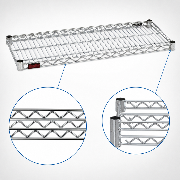 Product image #3 for Eagle Group QuadTruss 60"W x 36"D Stainless Steel Wire Shelf