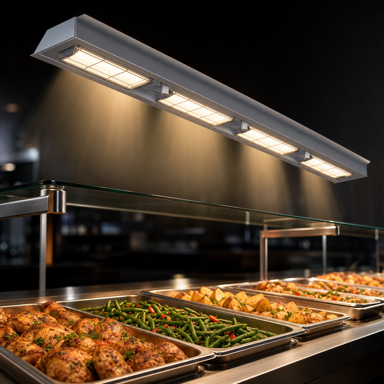 Product image #3 for Hatco Ultra-Glo 36-Inch Lighted Double Ceramic Infrared Strip Heater