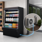 Thumbnail image #3 for Howard-McCray 35E Series R-OD35E-3S-B-LED 39-Inch Black Dairy Open Merchandiser, Remote Refrigeration, LED, 4 Lighted Shelves