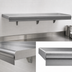Thumbnail image #3 for Eagle Snap-n-Slide Wall-Mounted Stainless Steel Shelf, 72 in. W x 12 in. D, Rolled Front Edge