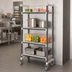 Thumbnail image #3 for Cambro Camshelving Elements XTRA 4-Tier Vented High-Density Mobile Starter Unit, 21 x 54 x 70-1/4 Inches, Speckled Gray