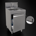 Thumbnail image #3 for Glastender 18-Inch Wide Underbar Wet Waste Sink Cabinet Base with Lockable Door and Dry Waste Chute