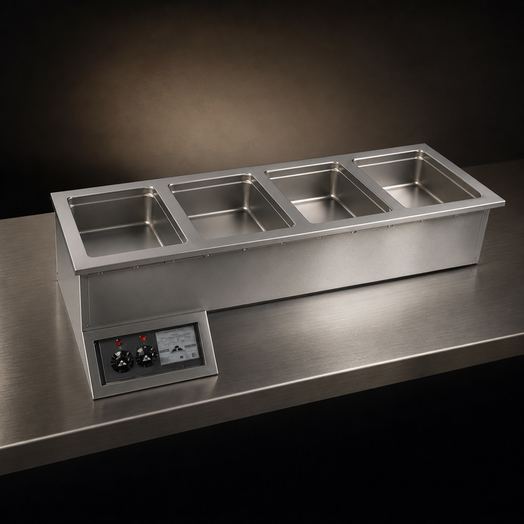 Product image #3 for Advance Tabco Slimline Drop-In 4-Well Sealed Electric Hot Food Well, 208/240V