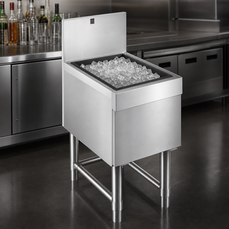 Product image #3 for Eagle Group Spec-Bar Underbar Ice Bin/Cocktail Unit, 30" W x 24" D, 106 lb. Capacity