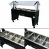 Thumbnail image #3 for Advance Tabco Triumph Supreme Portable Electric Hot Food Buffet Table, 4-Well, Open Base, Double-Sided Sneeze Guard, 208/240V