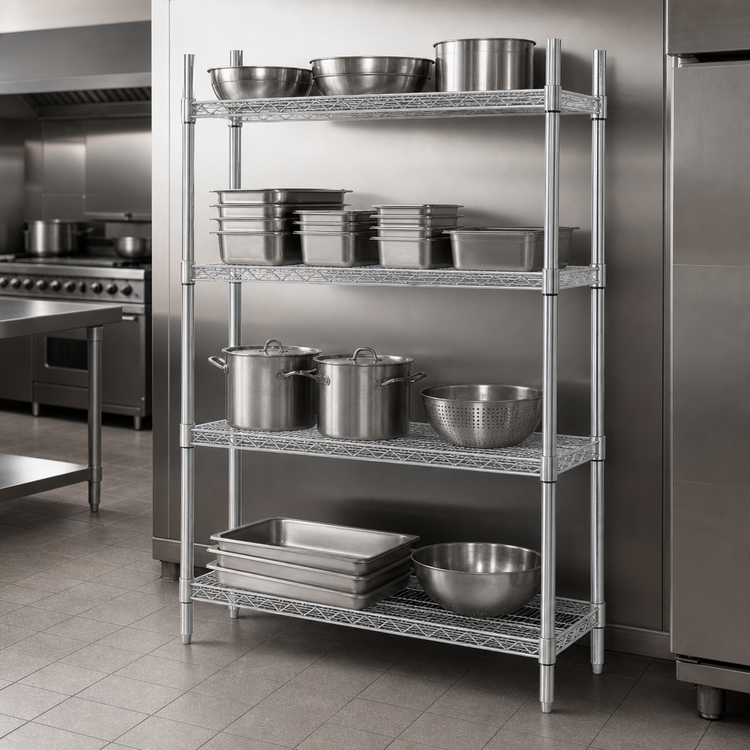 Product image #3 for Advance Tabco Special Value Series Heavy Duty Chrome Plated Wire Shelf, 42 Inch W x 24 Inch D