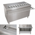 Thumbnail image #3 for 72-Inch Stainless Steel Cashier-Serve Counter with Cashier-Side Urn Trough, Drop Shelf, and Adjustable Undershelf