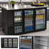 Thumbnail image #3 for BlendPort® Three-Section Reach-In Refrigerated Back Bar Cooler with Glass Doors, 90-3/8-Inch, Self-Contained