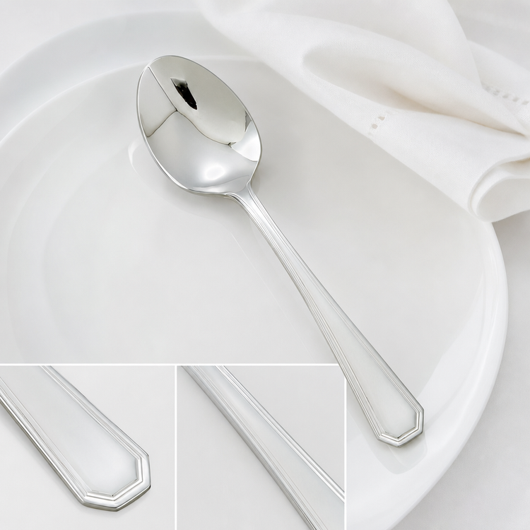 Product image #4 for Winco Victoria Pattern 7-3/8-Inch Dinner Spoon, 18/8 Stainless Steel, Extra Heavyweight, Mirror Finish