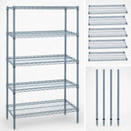 Thumbnail image #3 for Quantum WR74-3672GY-5 Wire Shelving Starter Unit, 72W x 36D x 74H, 5 Shelves, Gray Epoxy Finish