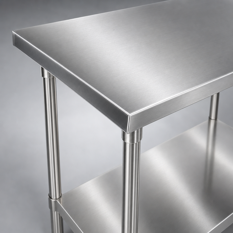 Product image #3 for John Boos Stallion 72-Inch x 36-Inch Stainless Steel Top Work Table with Adjustable Undershelf
