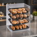 Thumbnail image #3 for Vollrath 18-1/2-Inch Wide Countertop Slant-Front Full-Service Non-Refrigerated Bakery Display Case with Split Rear Door and 4 Trays