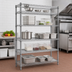 Thumbnail image #3 for Eagle Valu-Master 5-Tier Stationary Starter Wire Shelving Unit, 30 x 18 x 86 Inches, Pewter Gray Epoxy