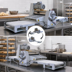 Thumbnail image #4 for DoughXpress BakeryXpress DXP-CRS02 Countertop Reversible Dough Sheeter with 20.5 x 67-Inch Conveyor, Stainless Steel, 110V