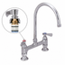 Thumbnail image #3 for OptiFlow Heavy Duty Deck Mount Faucet with 3-Inch Gooseneck Spout, 8-Inch Centers