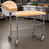 Thumbnail image #3 for Eagle QuadTruss 3-Tier Maple Top Demo Cart with 2 Wire Shelves, 36 x 24 Inches, Gray Epoxy Finish