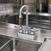 Thumbnail image #3 for T&S Brass 4-Inch Center Deck-Mount Workboard/Bar Sink Faucet with 2-11/16-Inch Swivel Gooseneck and Wrist Action Handles