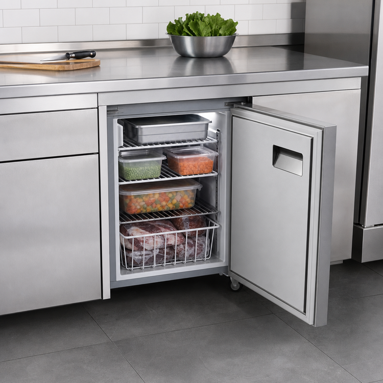 Product image #4 for Juneau 27-Inch Undercounter Reach-In Freezer, 3.4 Cu. Ft., Solid Door