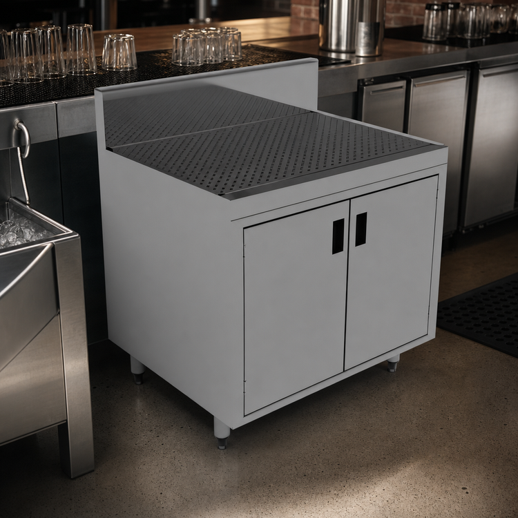 Product image #3 for Advance Tabco Prestige (Supreme) 42-Inch Freestanding Stainless Steel Underbar Drainboard Cabinet