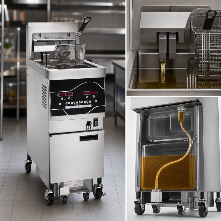 Product image #3 for Henny Penny Evolution Elite 1-Well Electric Open Fryer, Floor Model, 30 lb Oil Capacity