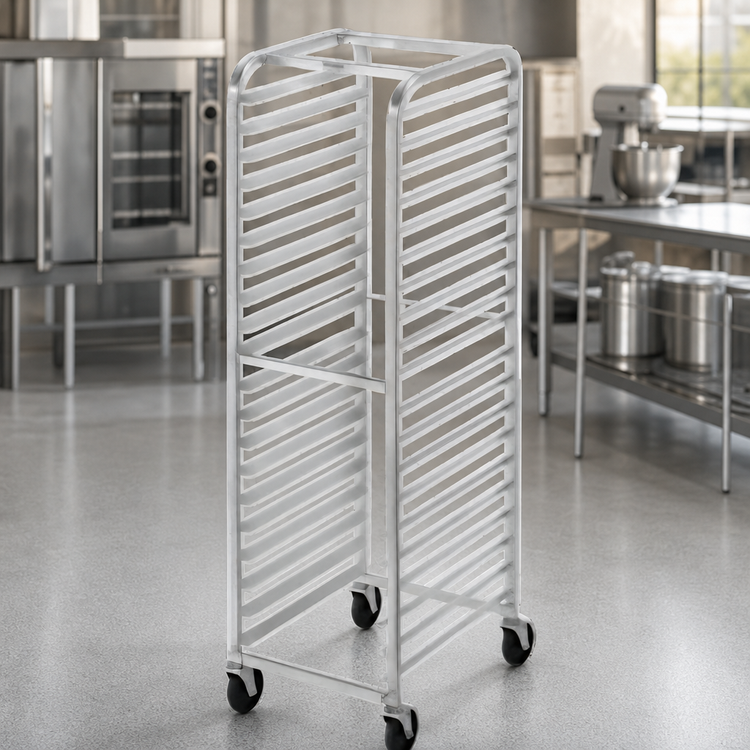 Product image #3 for Channel Manufacturing Economy Series All-Welded Aluminum Front-Load Bun Pan Rack, 18-Pan Capacity, 64 Inches High