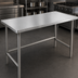 Thumbnail image #3 for Advance Tabco 144-Inch x 30-Inch 14-Gauge 304 Stainless Steel Work Table with Countertop Non-Drip Edge