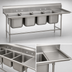 Thumbnail image #3 for Advance Tabco Regaline 4-Compartment Sink with Right-Hand Drainboard, 28 x 20 Inch Compartments, 14-Gauge 304 Stainless Steel