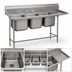 Thumbnail image #3 for Regaline 3-Compartment Sink with Right-Hand Drainboard, 24