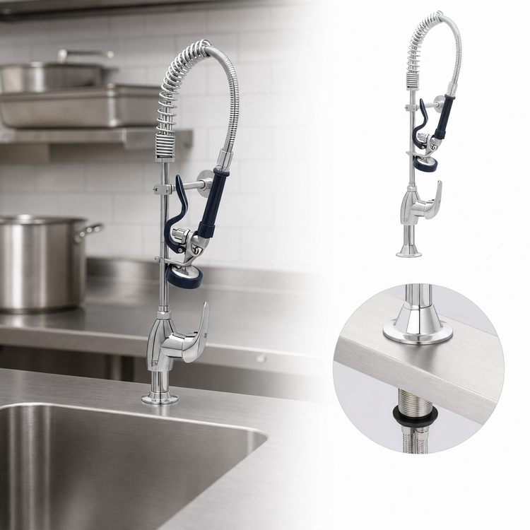 Product image #4 for Mini Pre-Rinse Unit with Single Hole Deck-Mount Single Lever Faucet