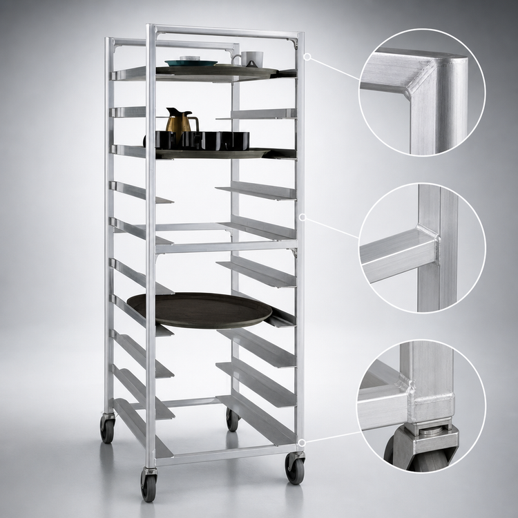 Product image #3 for Carter-Hoffmann O1610 Universal Oval Tray Rack, 10-Tray Capacity, Aluminum