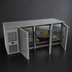 Thumbnail image #3 for Glastender CP1FL72 72-Inch Pass-Thru Three-Section Front-Serviced Low-Profile Back Bar Cooler