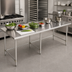 Thumbnail image #3 for 84-Inch x 24-Inch Stainless Steel Work Table with Open Base and Adjustable Bullet Feet