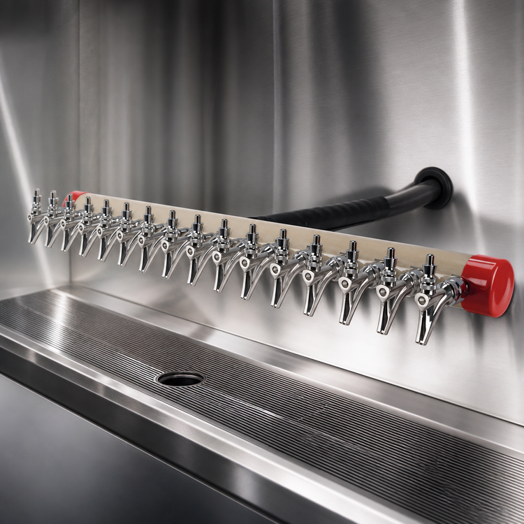 Product image #3 for Micro Matic Kool-Rite 42-Inch Wall-Mount Glycol-Cooled Insert Module with 14 Faucets