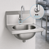 Thumbnail image #3 for Eagle Group Wall-Mount Hand Sink with Electronic Eye Gooseneck Spout, 304 Stainless Steel, 13-1/2 x 9-3/4 x 6-3/4 Inch Bowl