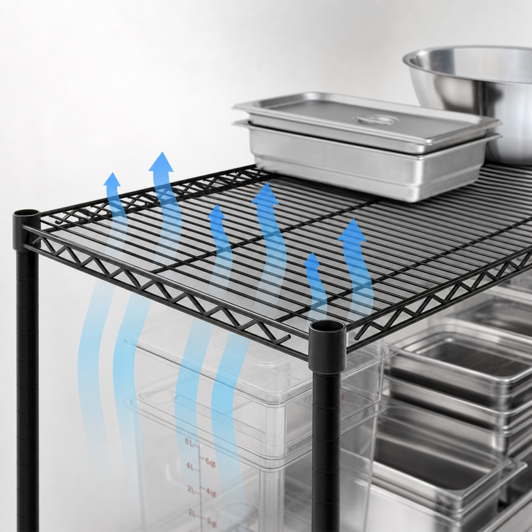 Product image #3 for Metro Super Erecta Black Epoxy-Coated Wire Designer Shelf, 72 x 24 Inches