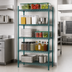Thumbnail image #3 for Eagle Group Valu-Gard 5-Tier Wire Shelving Starter Unit, 42 in. x 24 in. x 74 in., Green Epoxy Finish