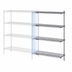 Thumbnail image #3 for Eagle Valu-Master 4-Tier Add-On Wire Shelving Unit, 60 x 18 x 63 Inches, Pewter Gray Epoxy