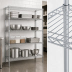 Thumbnail image #3 for Metro Super Erecta N476C Stationary Starter Wire Shelving Unit, 72"W x 21"D x 63"H, 4-Shelf, Chrome Plated