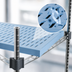 Thumbnail image #3 for Eagle Group QuadPlus Blue Louvered Polymer Shelf Mat with Chrome Quad-Adjust Frame, 30